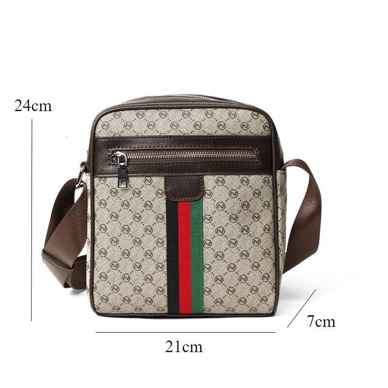 Luxury Design Mens Crossbody Bags Fashion Plaid Letter Printed Crossbody Bag Men Square Shoulder Bag Male Sling Messenger Bag