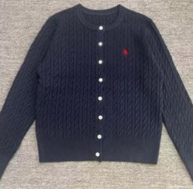 Women Sweater polo Brand Designer Letter Pattern Cardigan Sweaters Coat Wool Blended Ladies Knitted Top black knit long sleeve dress Clothes