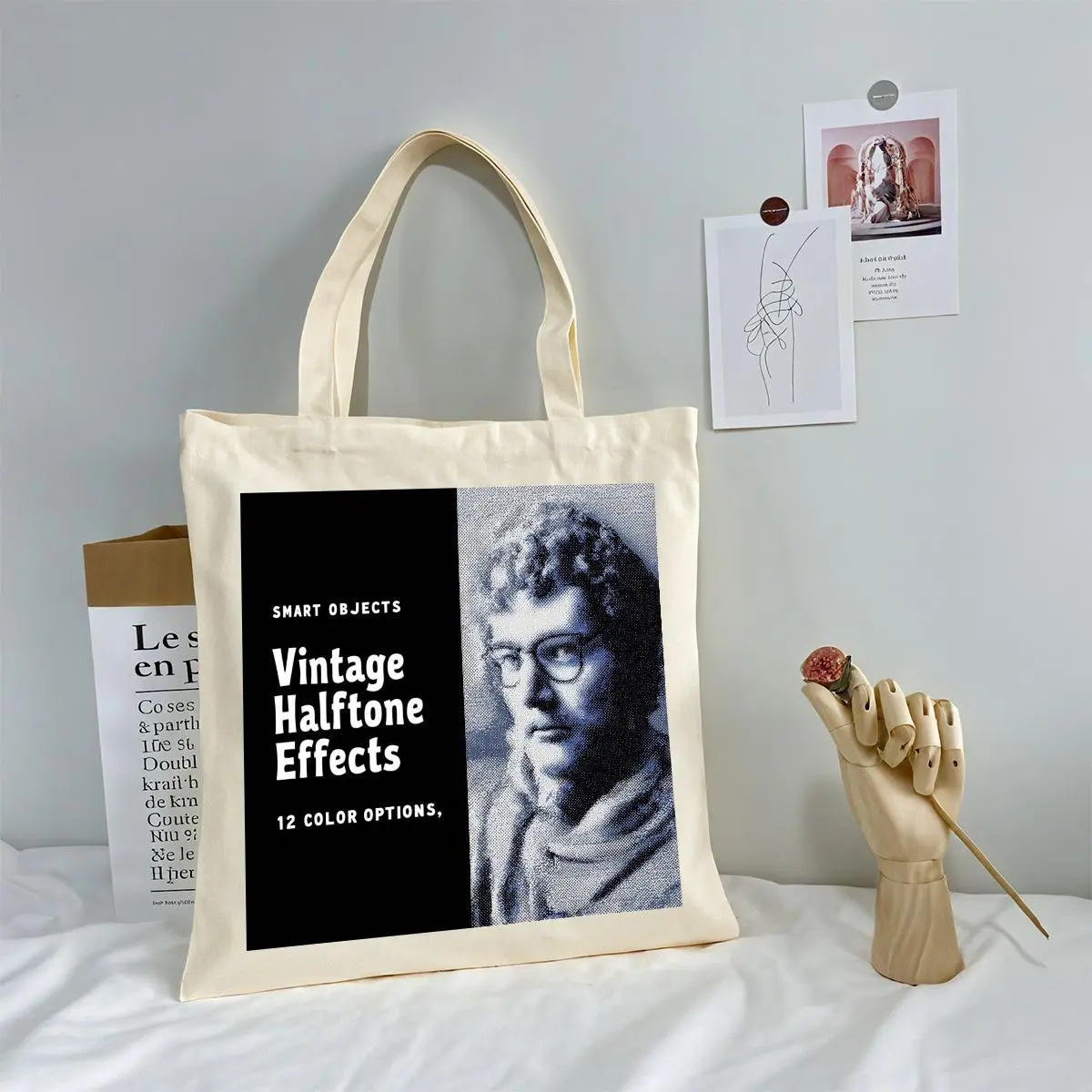 DHgatepod Custom Canvas Tote Bag, Personalized Large Shopping Bag with Long Handles, Durable Reusable Grocery Bag for Women & Men, Gift Idea