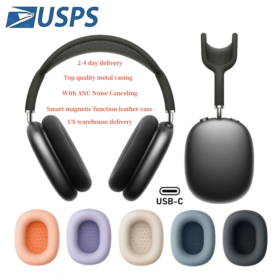 For Airpods Max 2 3 bluetooth earbuds Headphone Accessories Transparent Solid Silicone Waterproof Protective case AirPodspro Max Headphones Headset cover Case