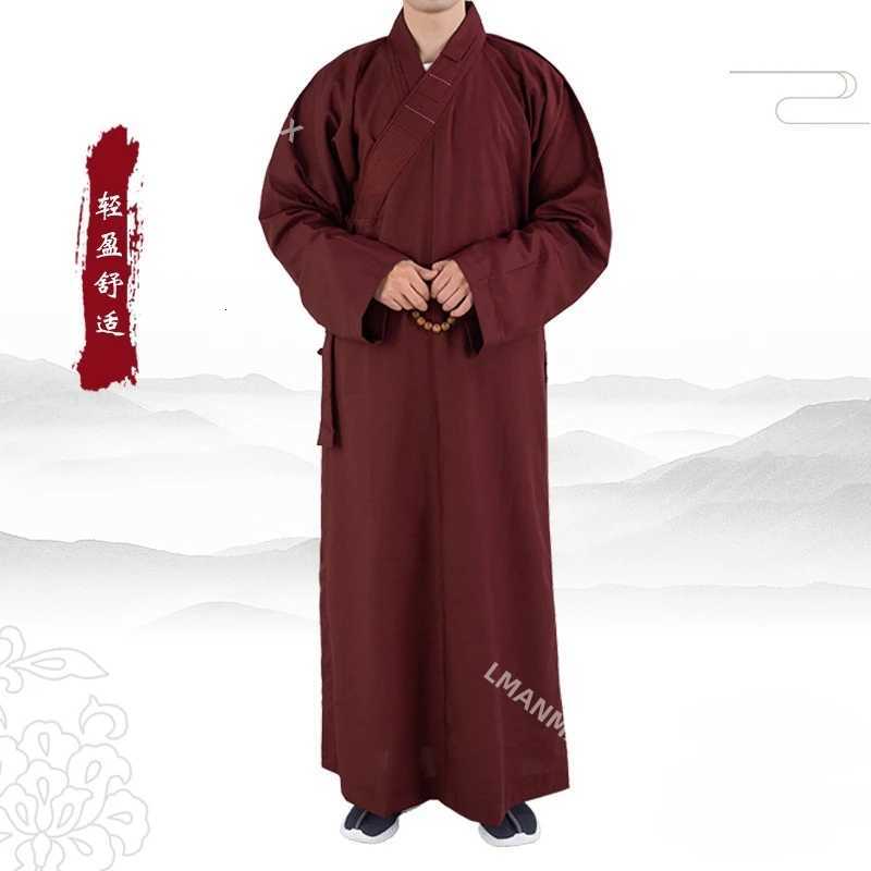 Traditional Chinese Clothing Long Robes for Buddhism Monk Buddhist Clothing for Adults Men Haiqing Meditation Gown X250821