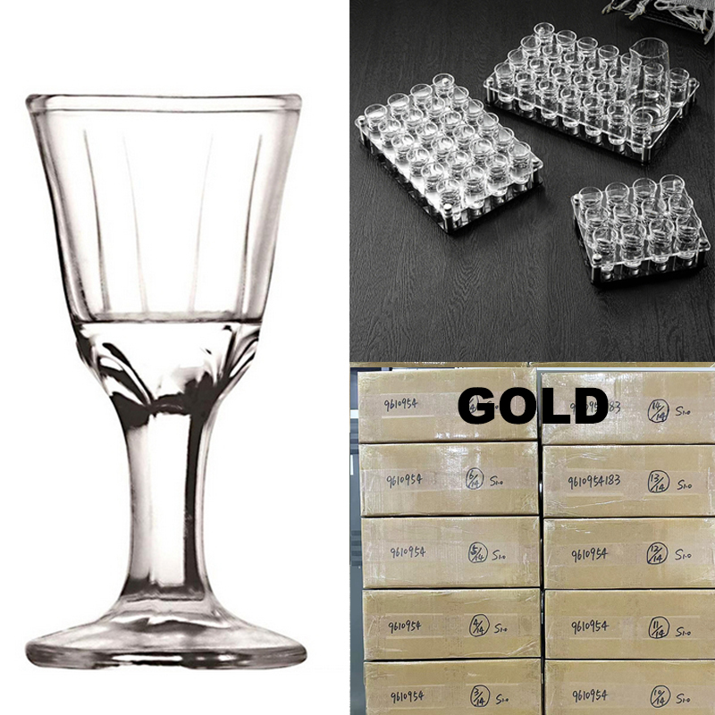 GOLD 0.5 0.8 1.0 mini cups Packed in Foam by air