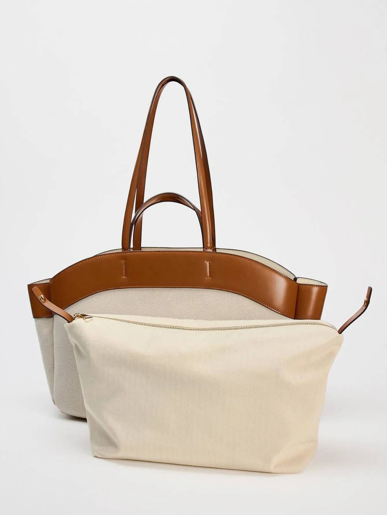 Autumn New Women s Crossbody Bag Canvas Bag New Fashion Splicing Large Capacity Commuting Shopping Bag Handheld Women s Shoulder Bag Autumn New Design