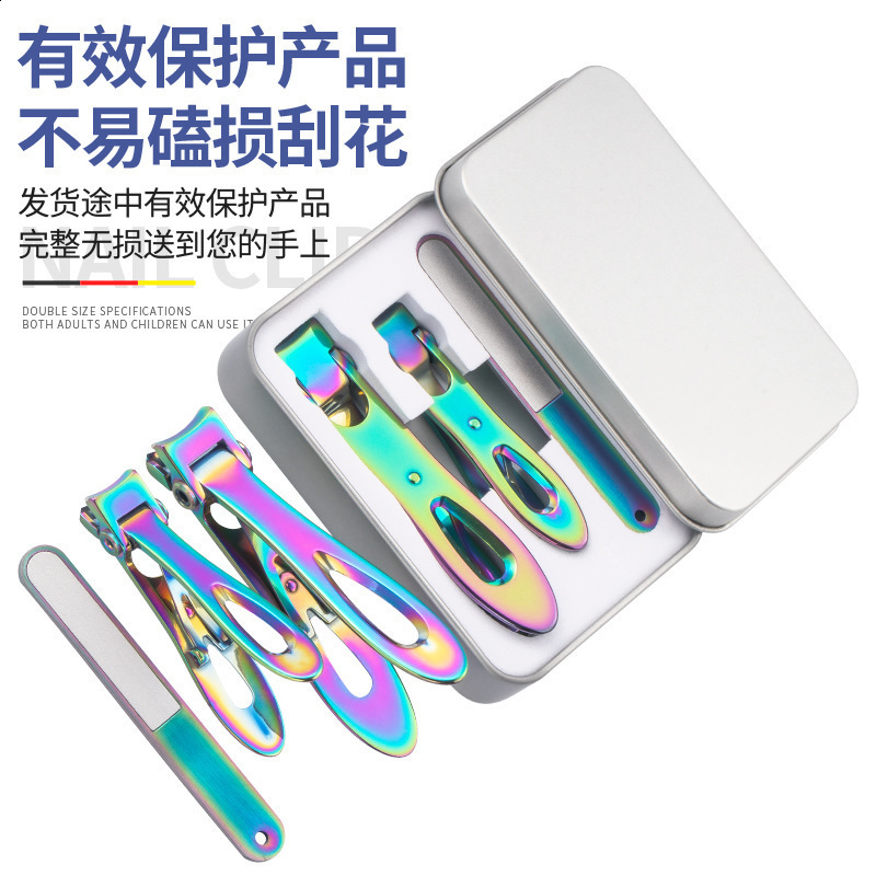 Colorful Nail Art Tool 3-Piece Set Cuticle Nippers Nail Files Thick Nails Nail Art Special 250210