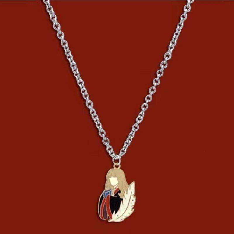 DHcollections Harry Potter Hermione Necklace with Magic Robe & Bow Pendant, 4 Hogwarts House Sweater Chain for Women, Cute Gift