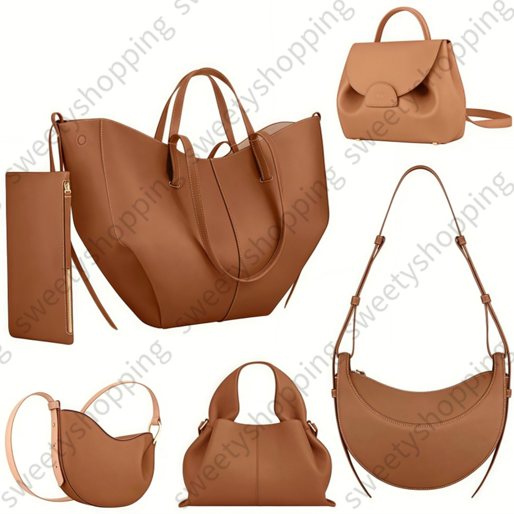 Designer Cyme Bag Tote Bag Half Moon Bag Smooth Leather Shoulder Bag Paris Numero Dix Half Moon Bag Women Cross Body Bag Mini Purse Textured Leather Hobo Bag Totes