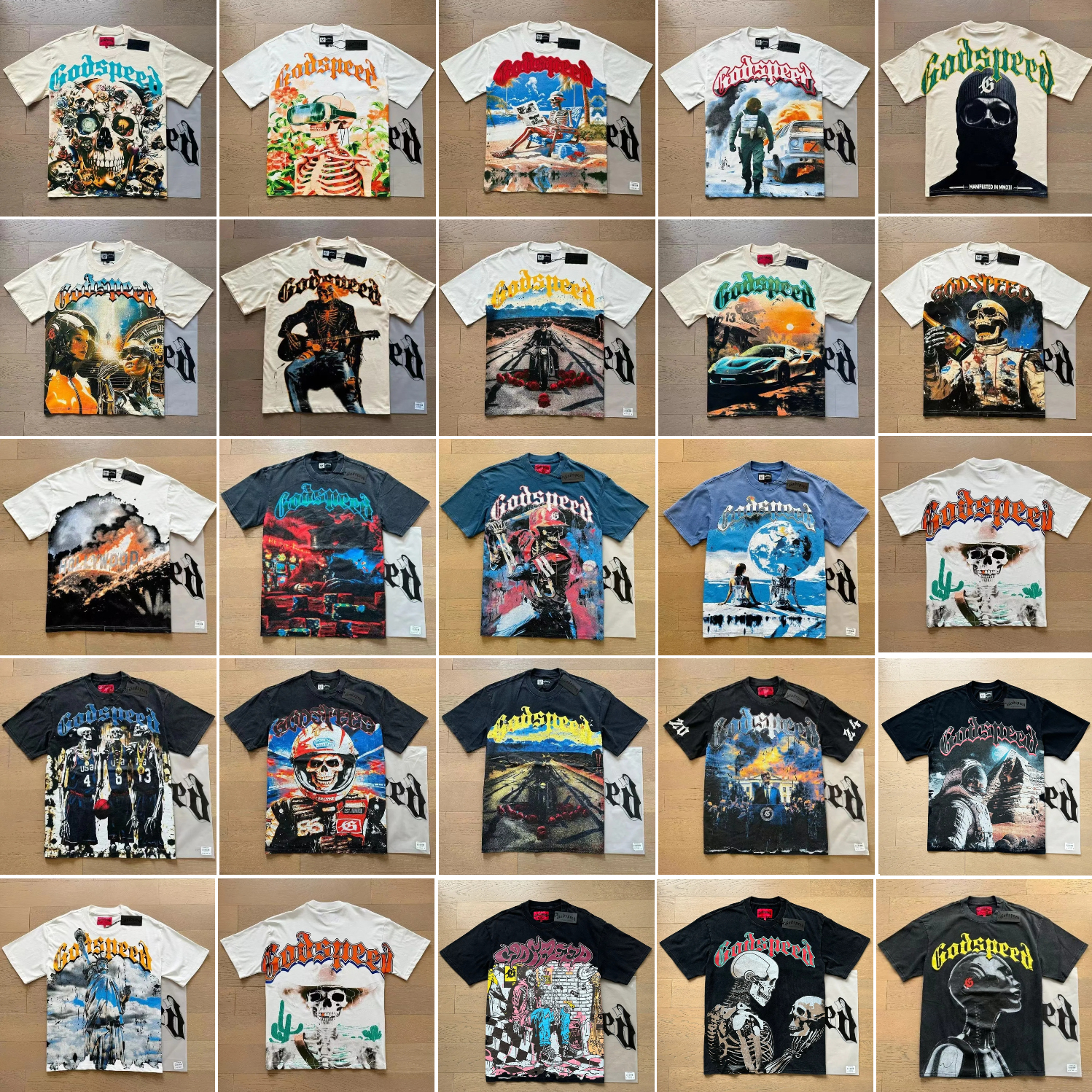 Designer T Shirt god speed Shirt Mens Tshirt Graphic Tee Cotton Short Sleeve Beach Hipster Fabric Couple Printing Men Women High Street High Quality Hip Hop Washed Tee
