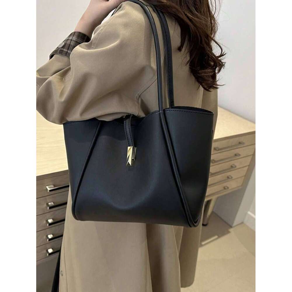 New Fashion Solid Color Sense Versatile Women One Shoulder Tote Bag