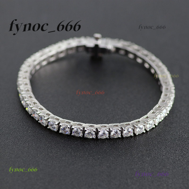 Wholesale Fashionable 1 Ct Round Moissanite Tennis Bracelet for Women Gemstone Jewelry Chain Link Bracelet