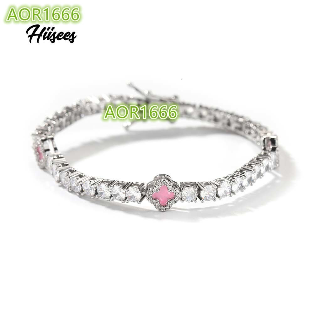 Wholesale Four Leaf Clover Necklace Jewelry Set Pink Resin Silver Charm Bracelet Clover Jewelry Sets Bracelets for Girls