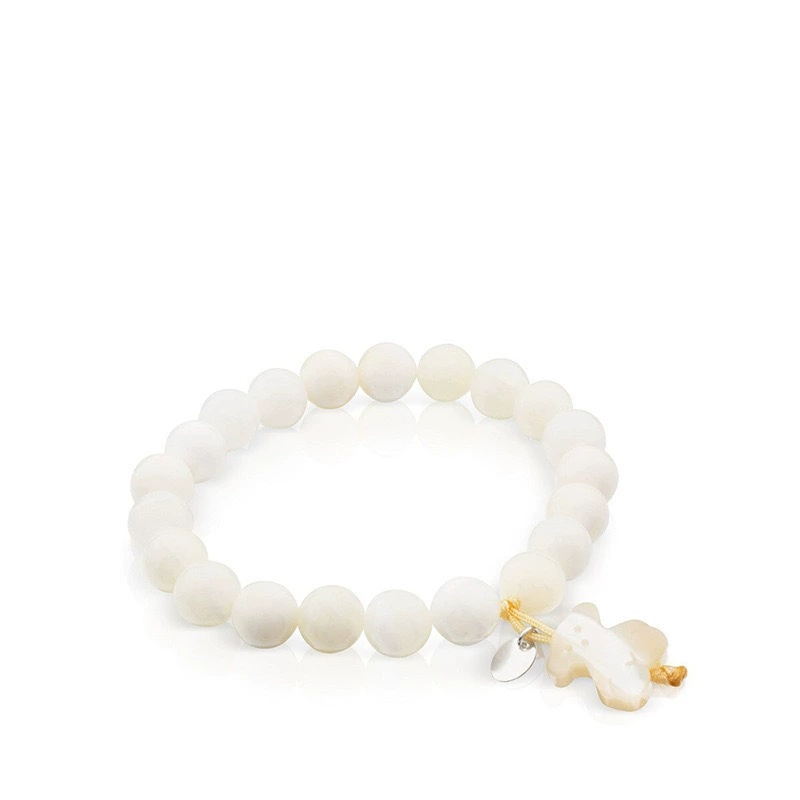 Fashion Women Men Silver Rose Gold Stainless Steel Round Circle White Black Bead Animal Chain Bracelets Jewelry Pulsera Gift