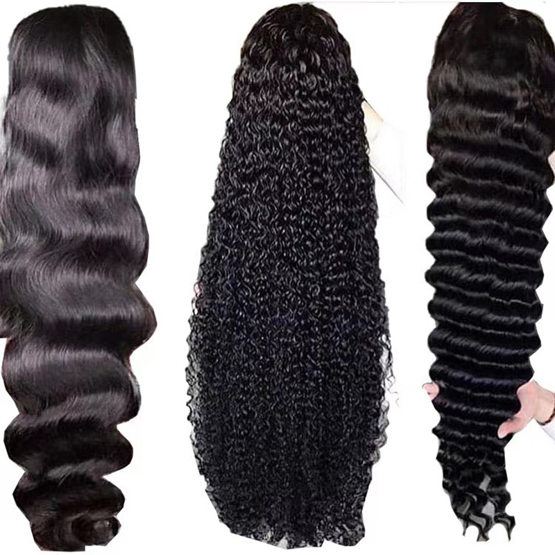 12~32 Inch Wavy Lace Front Human Hair 250% Water Wave Lace Front for Women Blonde Black Brown Synthetic Cosplay j13