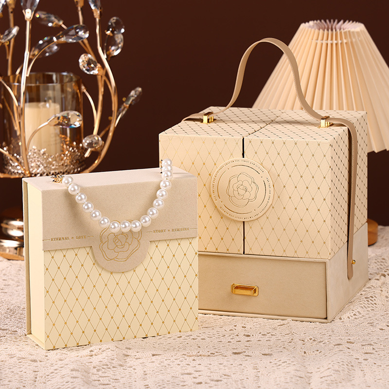 Handheld Camellia Veet Pearl Valentine's Day Gift Best Friend Wedding Candy Packaging Box ddmythur
