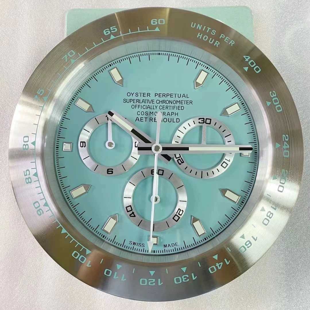 14 inch metal shell water ghost watch wall clock new silent hall room suitable for special use S25821{category}