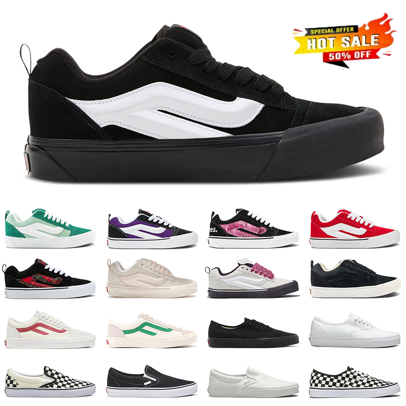 With box Designer shoes for men women outdoor trainer sneakers black white brown pink green knu skool blue red mens flat trainers casual Shoes