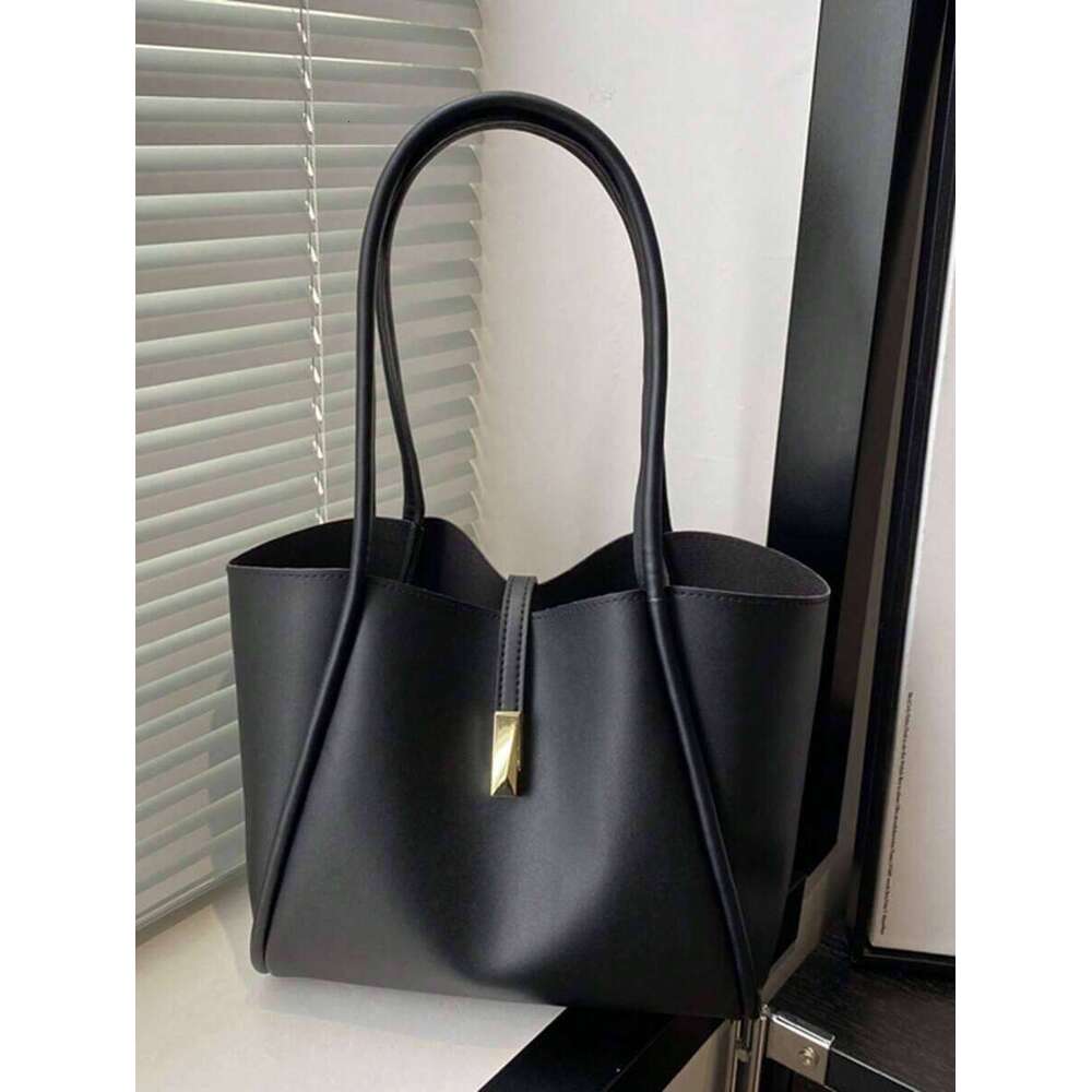 New Fashion Solid Color Sense Versatile Women One Shoulder Tote Bag