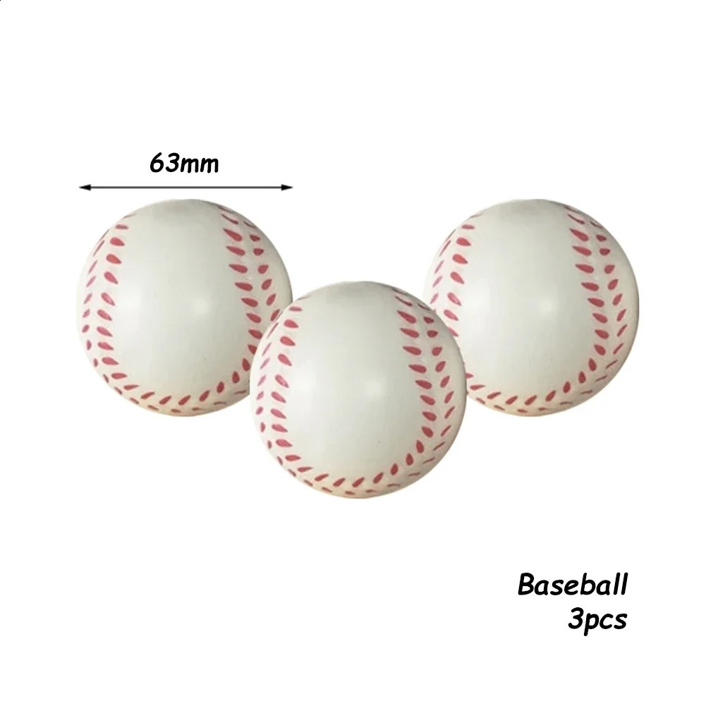 3Pcs 6m Children Soft Football Basketball Baseball Tennis Toys Foam Sponge Decompression Vent Stress Balls Soccer Anti Stress250820