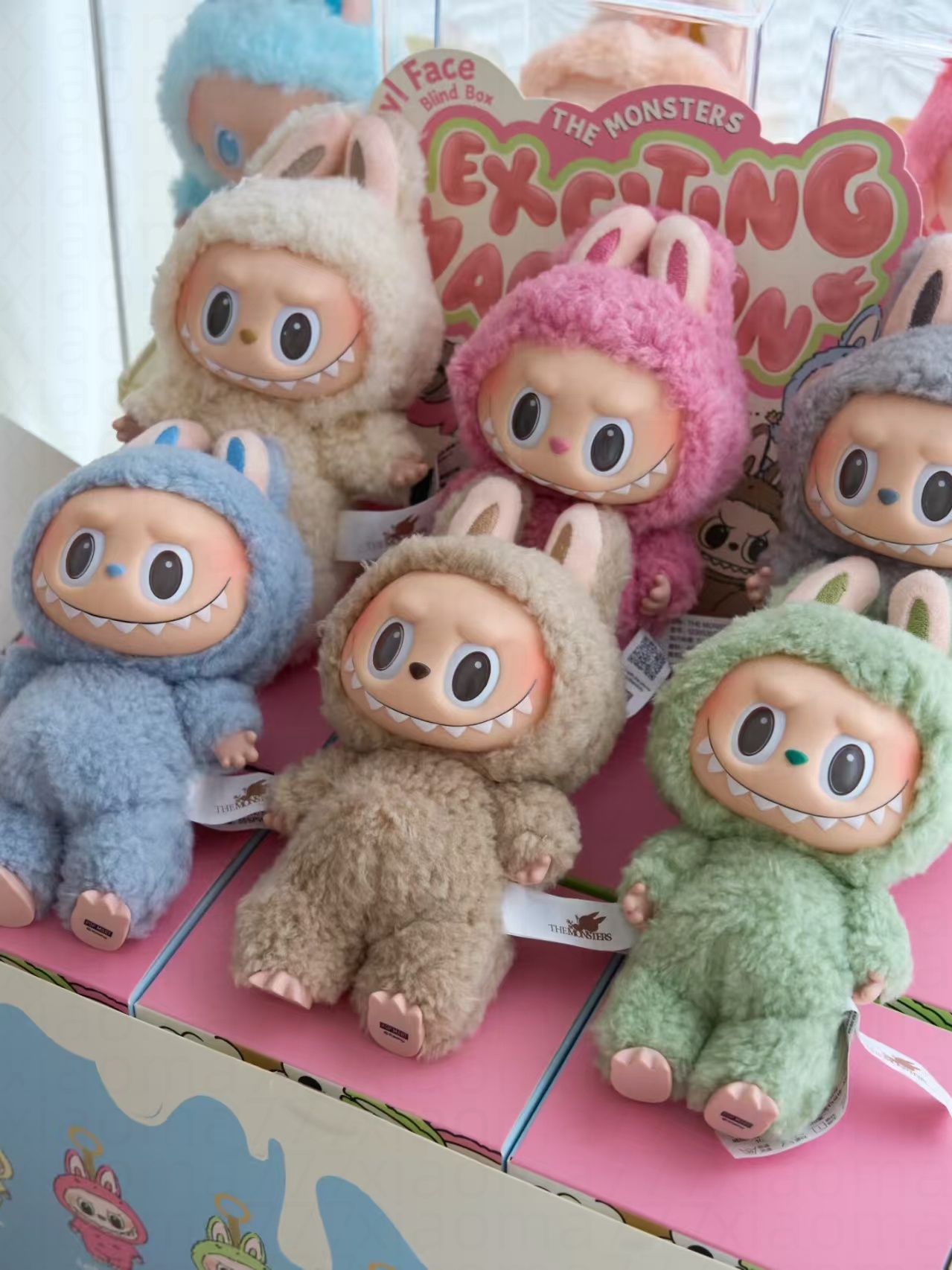 Labubu plush toy action figure Labubu Blind Box The High Energy Series, the Heartwarming Series, and the Sitting Party Series