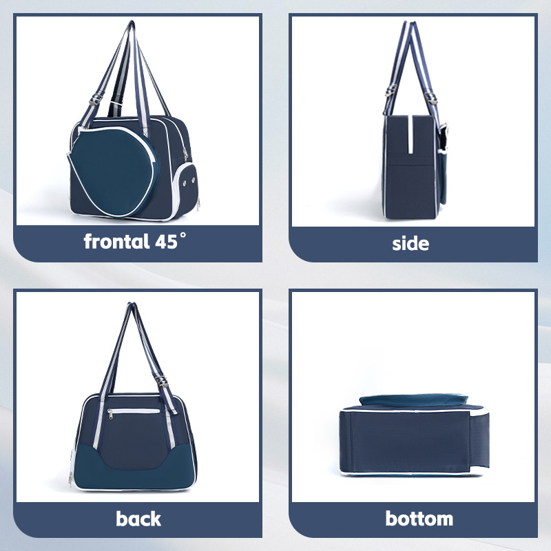 Pickleball Bag, Pickleball Tote Bag with Shoe Compartment for Women Men, Waterproof Paddle Bag with Large Capacity for Multiple Sports