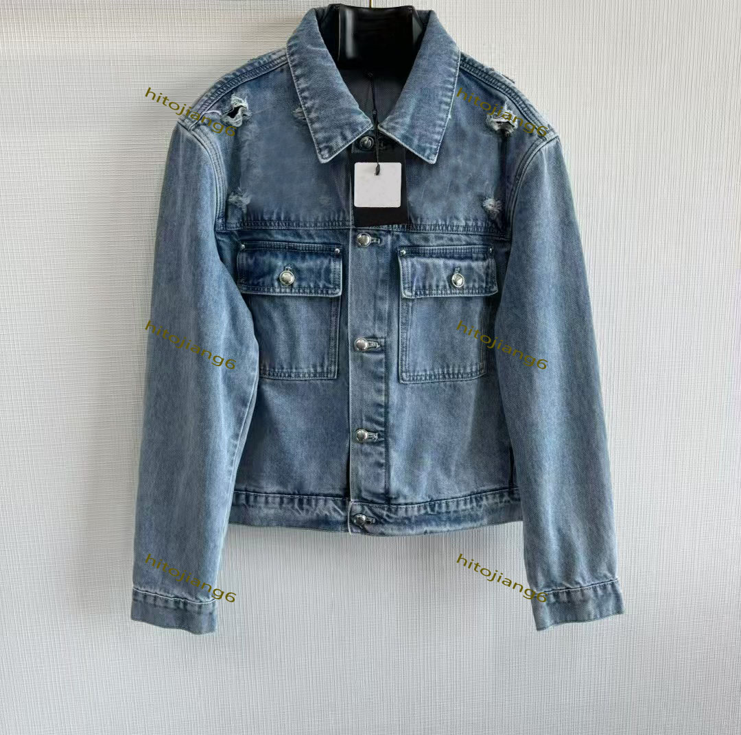 Men's Jackets Spring Washed Jacquard Loose American Fashion Brand High-end And Handsome Jacket Denim Women's hitojiang6