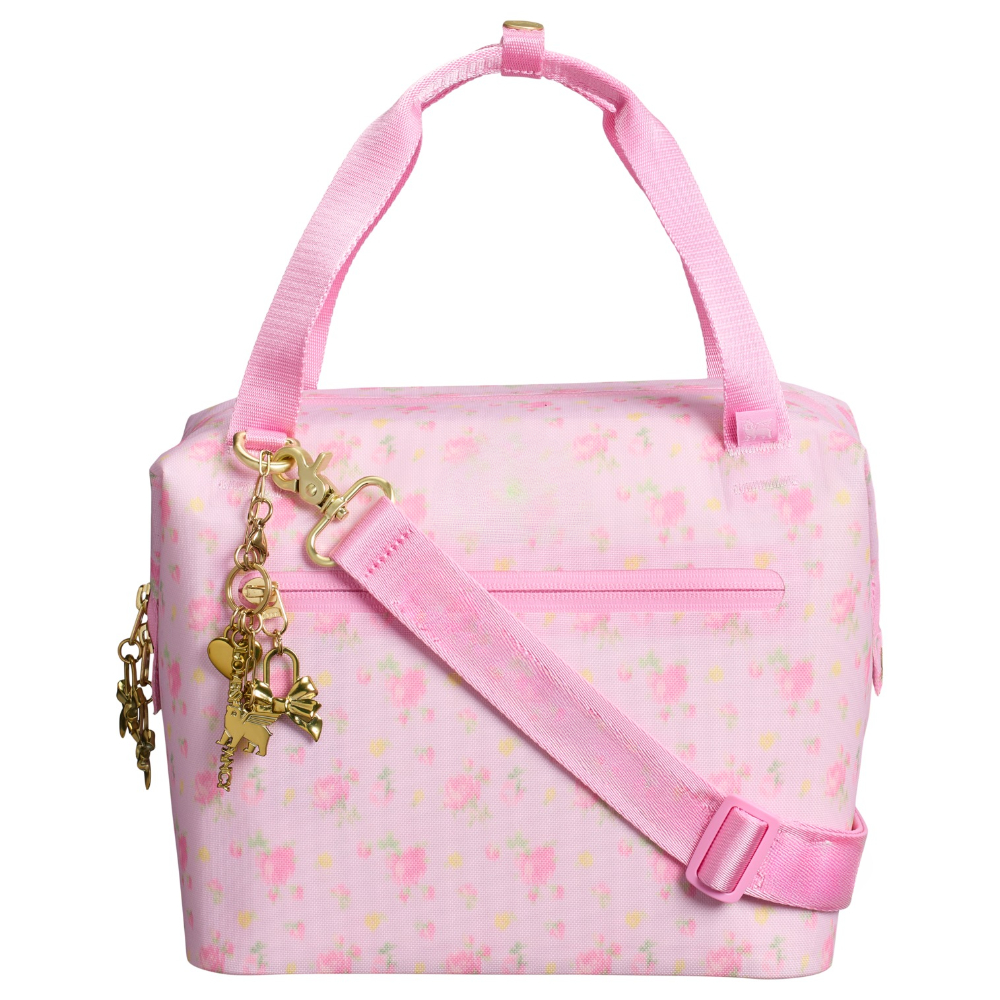 LoveShackFancy Ibiza Sunset Pink All Day Julienne Mini Soft Lunch Bag Box Recycled Polyester 10 Can 12 Hour Cool Travel Cooler Bgas