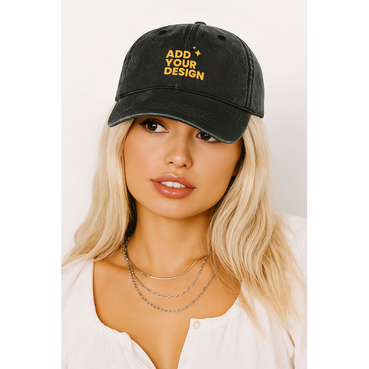 DHgatepod Washed Cotton Baseball Cap for Men Women, Adjustable DTF Custom Dad Hat, Vintage Style Unisex Embroidered Breathable Sun Hat