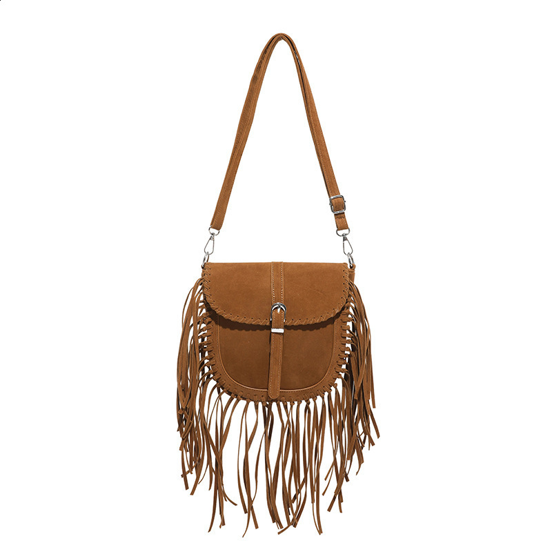 Bohemian bag Bohemian no spirit tassel cross body wallet Retro hippie er womens gypsy edge Bohemian shoulder bag 241008