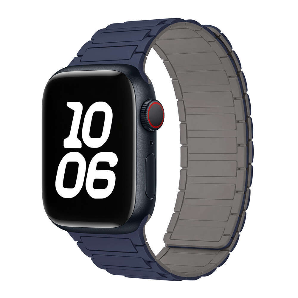 Zhang Jingyi Same Style Compatible with S9 iWatch 10 Strap Apple Watch 8 Magnetic Silicone Ultra