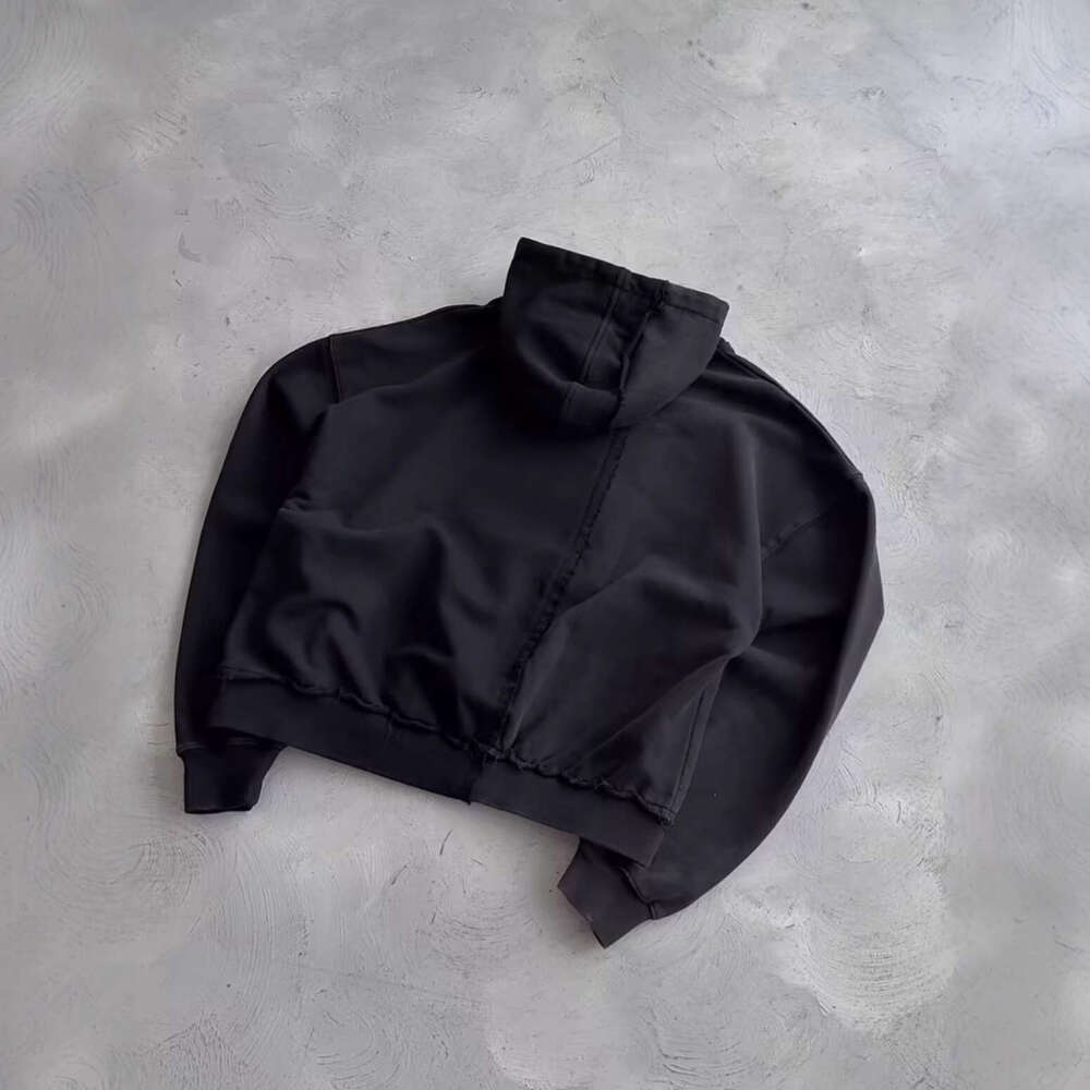 Autumn And Winter Loose Patchwork Casual Top Street Trend Sakura Embroidery Hooded Pullover Sweatshirt B5