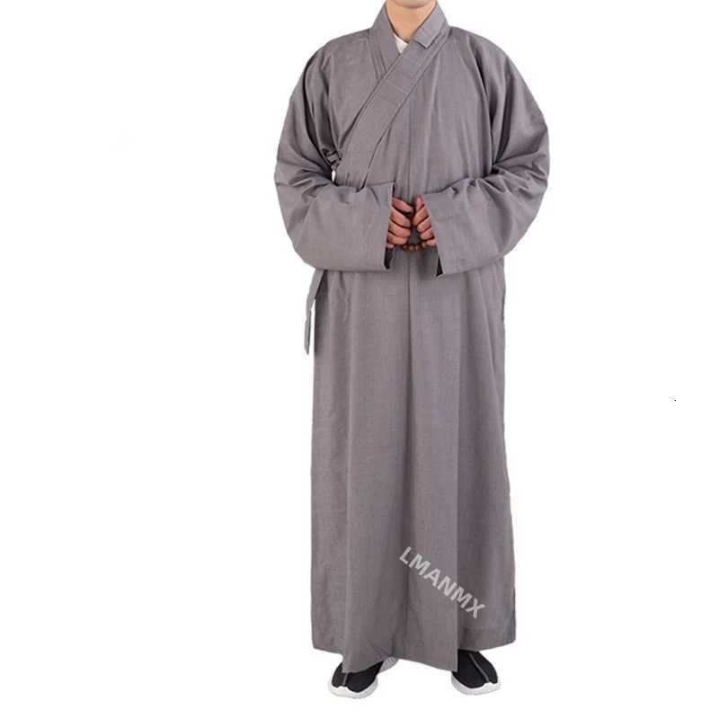 Traditional Chinese Clothing Long Robes for Buddhism Monk Buddhist Clothing for Adults Men Haiqing Meditation Gown X250821