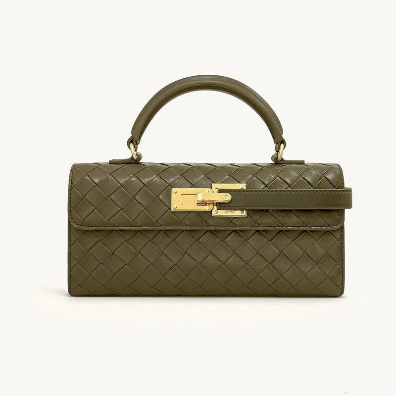 Autumn New Women s Crossbody Bag Commuting Women s Handheld Small Square Bag Autumn New Designer Bag Niche Design Woven Splicing Women s Shoulder Bag