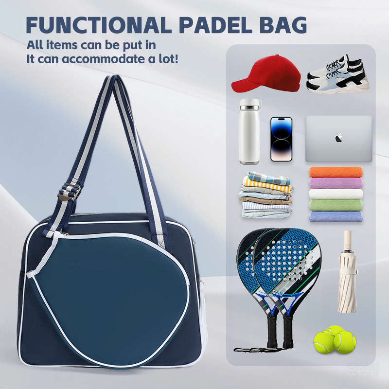Pickleball Bag, Pickleball Tote Bag with Shoe Compartment for Women Men, Waterproof Paddle Bag with Large Capacity for Multiple Sports