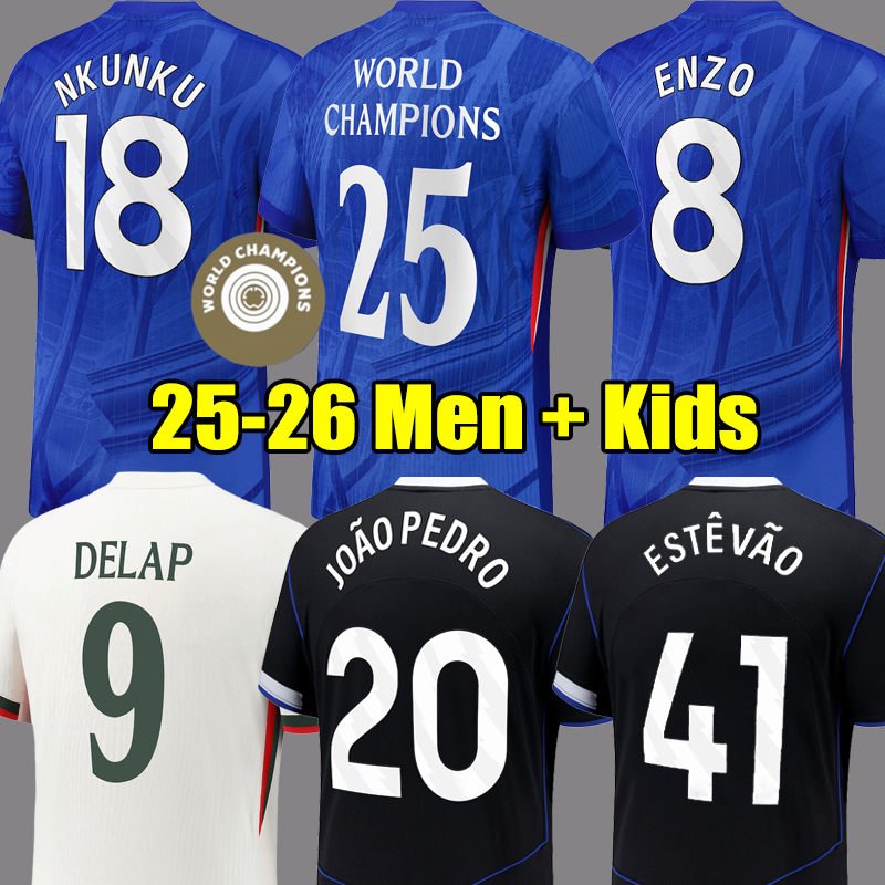 chelseaa jersey 25 26 soccer jerseys PALMER chelses NKUNKU DELAP ESTEVAO Jackson NETO Enzo D.ESSUGO JAMES CUCURELLA JOAO PEDRO HATO football Shirt Men Kids kit