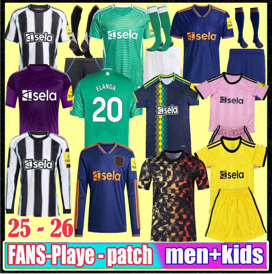 S-4XL ISAK BRUNO G. NewCastL e 25 26 Soccer Jerseys BARNES ELANGA TONALI JOELINTON 2025 2026 football shirt NewCasltE UNitedS GORDON NUFC Men Kids goalkeeper
