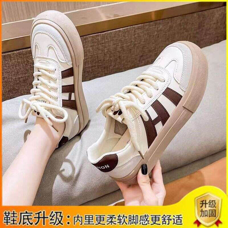 Dexun Niche Design Thick-Soled White Sneakers for Women 2025 Summer Autumn New Height-Increasing Board Sports Casual Shoes