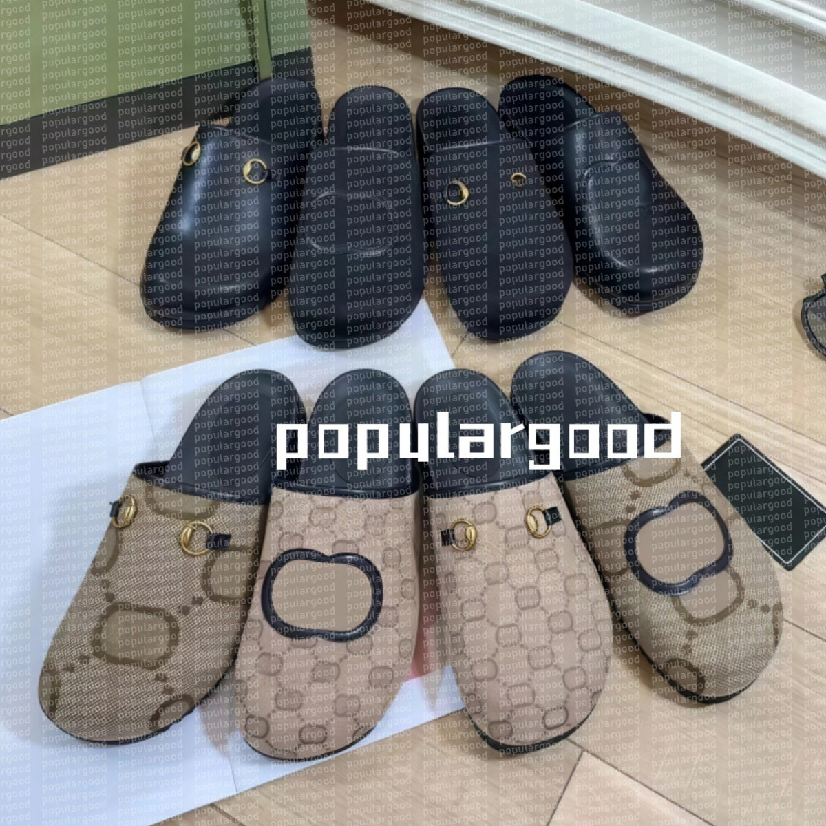 Designer Sandals ltaly Slippers Rubber Slides Sandals Floral Brocade Women Men Slipper Flat Bottoms Flip Flops Womens Fashion Striped Beach Sandals