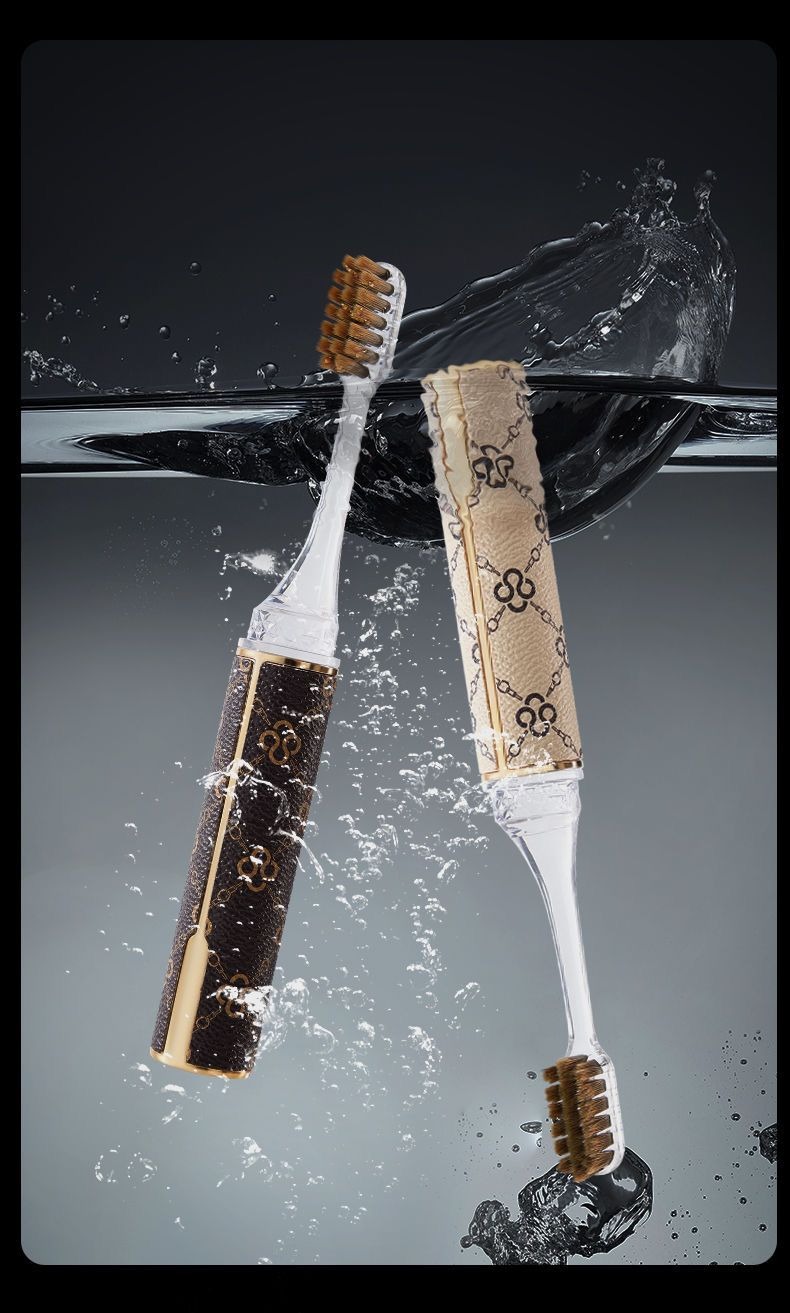 Luxury Designer Gift box of 4 Travel and business trip light luxury lipstick portable high-end soft bristle toothbrush couple home teeth cleaning