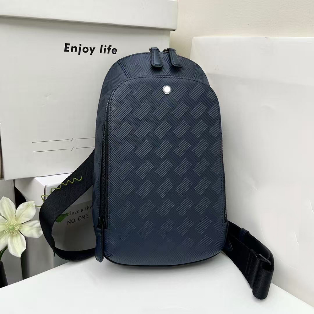 Crossbody Bag Ink Blue Shoulder Bag Genuine Leather Chest Bag Luxury Designer Men's Wallet Casual Women's Handbag
