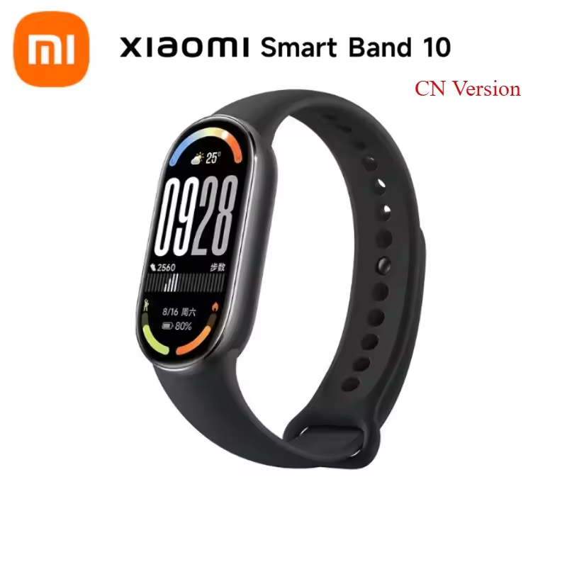 Original Xiaomi Band 10 Smart Band10 CN Version Color 1.62" AMOLED Health Monitoring 21 Days Battery Life Miband WristBand Watch