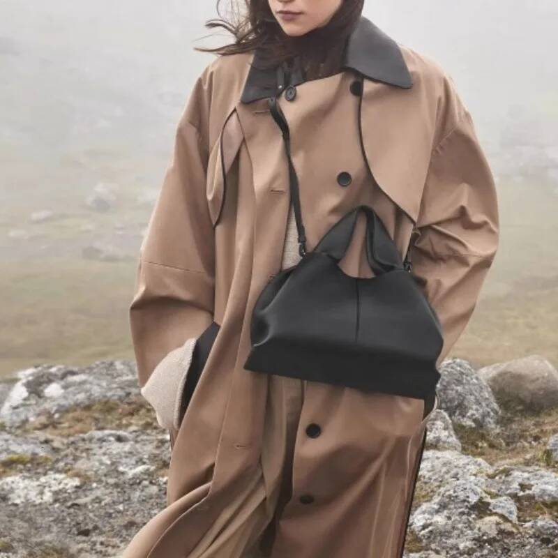 Ladies Crossbody Bag Autumn New Cloud Style Bag Genuine Leather Light Luxury French Dumpling Bag Retro Handbag Autumn New Designer Bag Ladies Shoulder