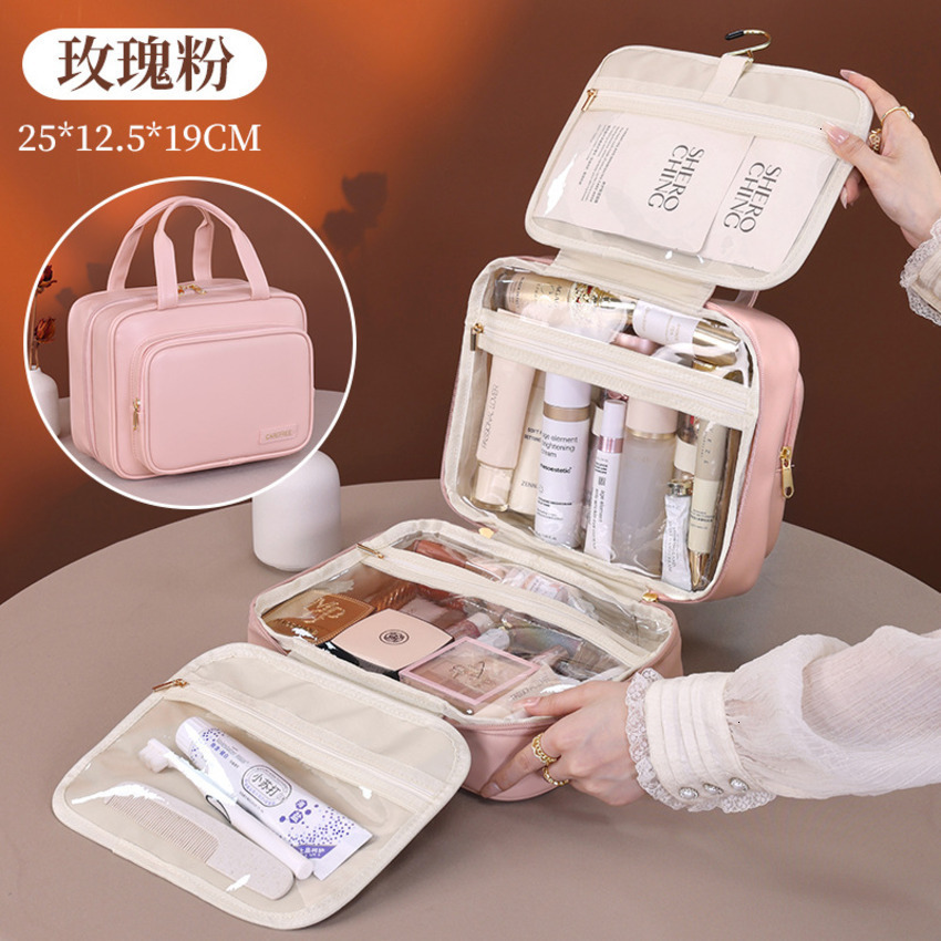 High-End Handheld Waterproof Makeup for Women, Large Capacity 2025 New Model Cosmetic Organizer, Portable Travel Toiletry Bag