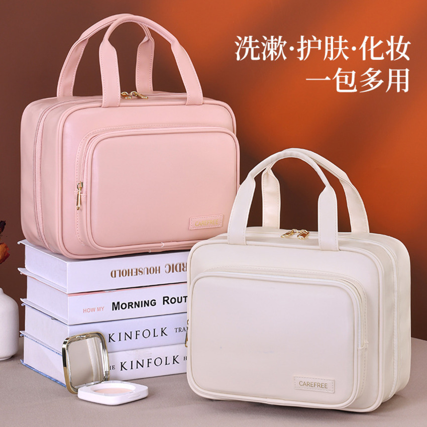 High-End Handheld Waterproof Makeup for Women, Large Capacity 2025 New Model Cosmetic Organizer, Portable Travel Toiletry Bag