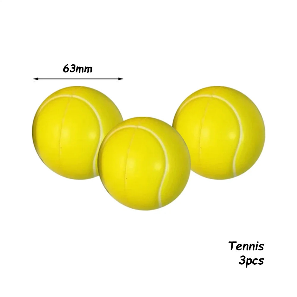 3Pcs 6m Children Soft Football Basketball Baseball Tennis Toys Foam Sponge Decompression Vent Stress Balls Soccer Anti Stress250820