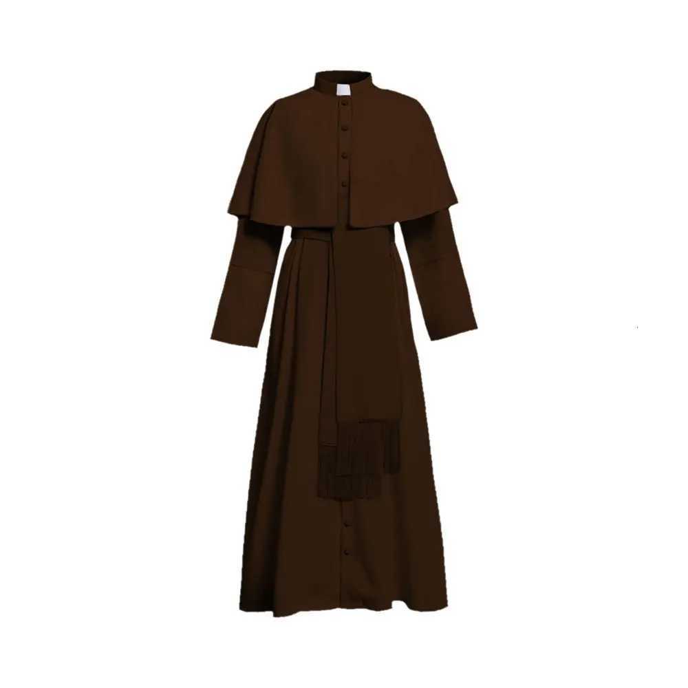 Cosplay Legend Clergy Robe Cassock with Belt Medieval Clergyman Vestments Roman Priest Robe Cassock for Men Witch X250821