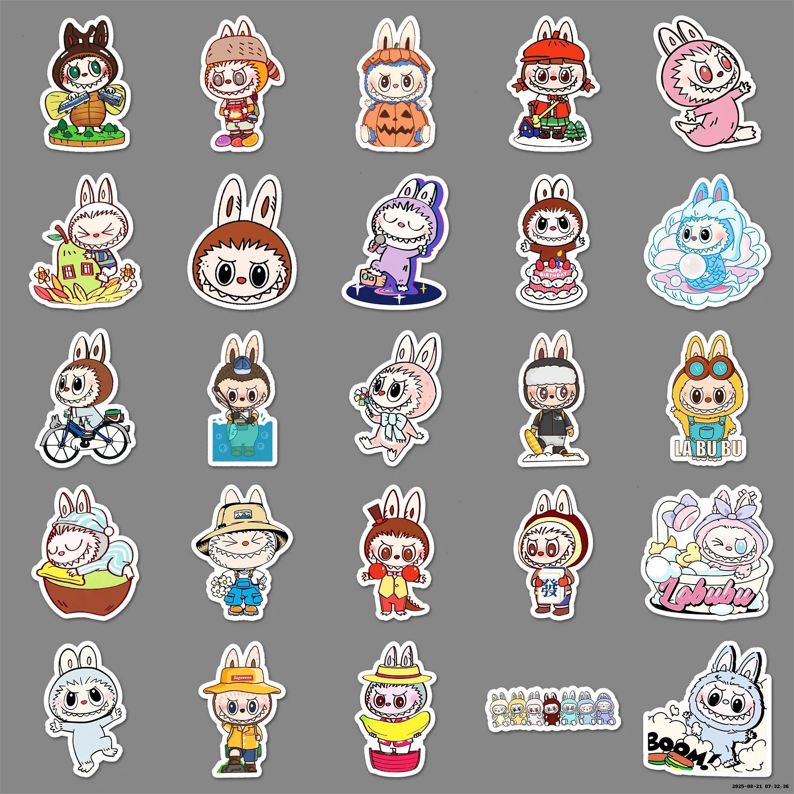 Cute Labubu Character Series - Bulk Comic Book Adhesive Labels Collection (Pack of 50)-01y3