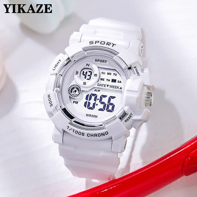 YIKAZE Fashion Sports Watches Men Women Digital Watch Waterproof Luminous Alarm Clock Electronic Wristwatch for Kids Children 250818