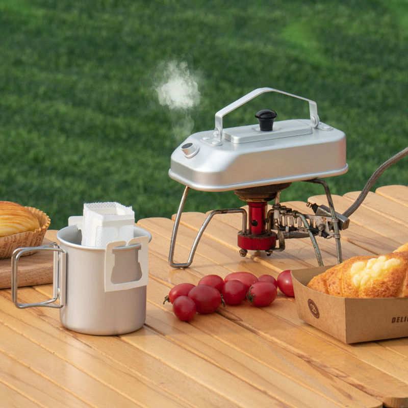 Outdoor Camping Aluminum Kettle Portable Foldable Water Boiler, Japanese - Style Teapot for Boiling Water, Making Tea & Coffee