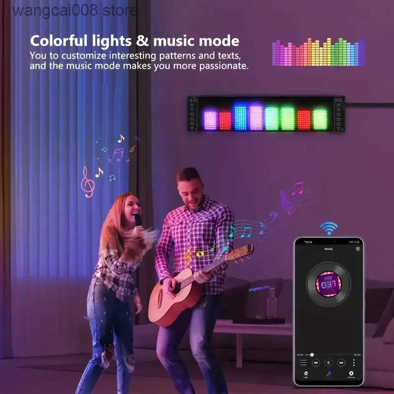 Flexible LED Matrix Panel Programmable LED Sign with USB Power App Remote Control DIY Scrolling Text Picture for Car Decoration S250821