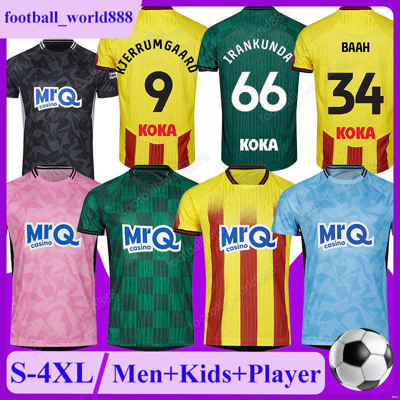 XXXL 4XL Watfords FC 25 26 Soccer Jerseys KJERRUMGAARD BAAH 2025 Football Shirts INCE RANKUNDA VATA football kits VIVALDO CHAKVETADZE LOUZA Men Kids Kit Socks Sets