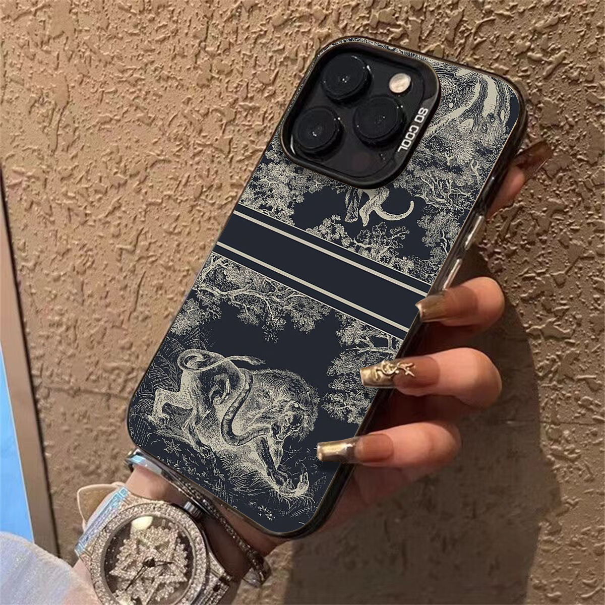 Tiger Jungle Scene Leather Wallet Flip Phone Case for iPhone 16/16 Pro/16 Plus/16 Pro Max 15/14/13/12/11/X/XS/XR/XS Max, Festival Essential